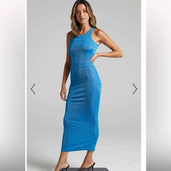 LIONESS EVERLAST SLINKY MAXI DRESS COBALT BLUE SIZE 6 NWT - Picture 1 of 12
